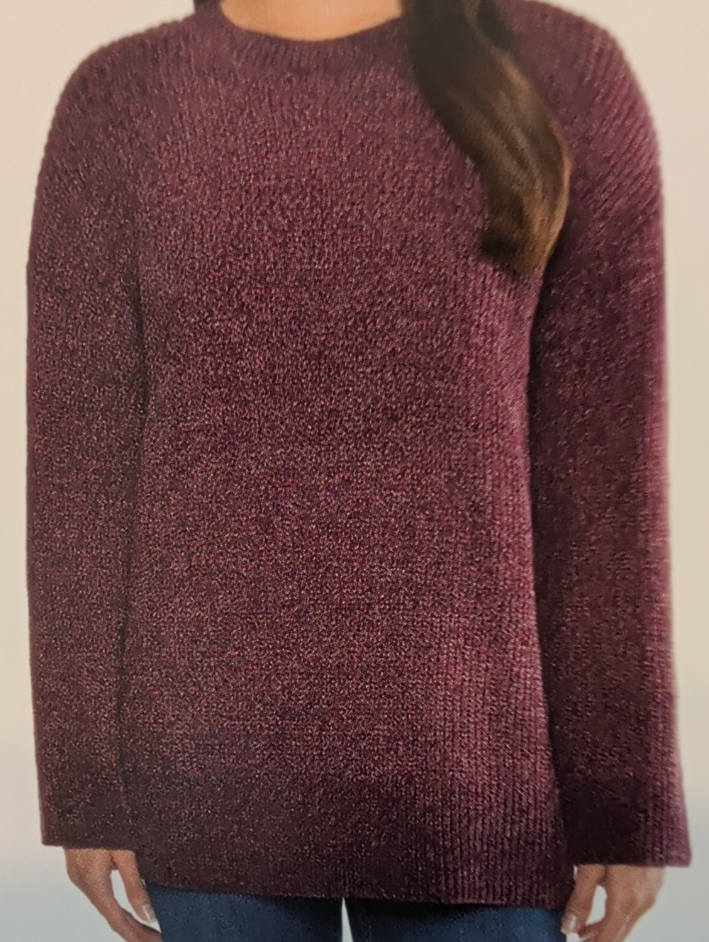 Matty M XXL Plum Crewneck Sweater Cozy Fall Wear